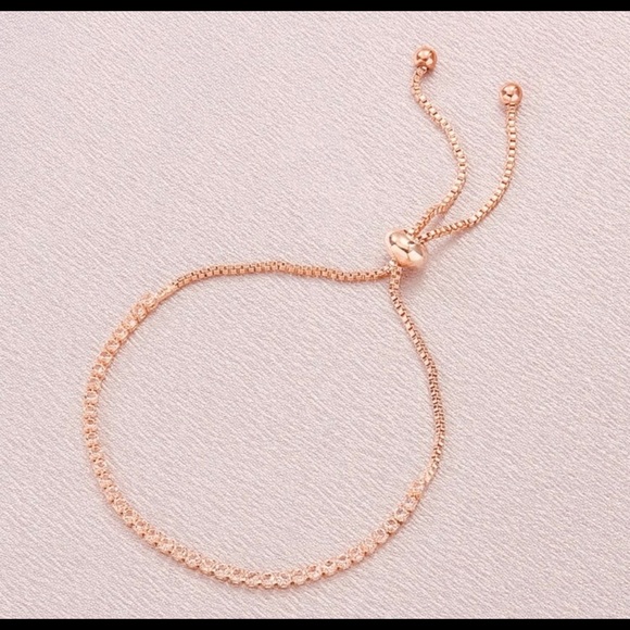 Rose Gold adjustable slide bracelet - Picture 1 of 4